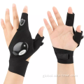 Hand Gloves With Lights Water Proof Tool Outdoor Half-finger Gloves Light Supplier